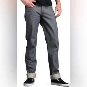 Men’s Naked & Famous Denim in Weird Guy Grey Selvedge Size 33